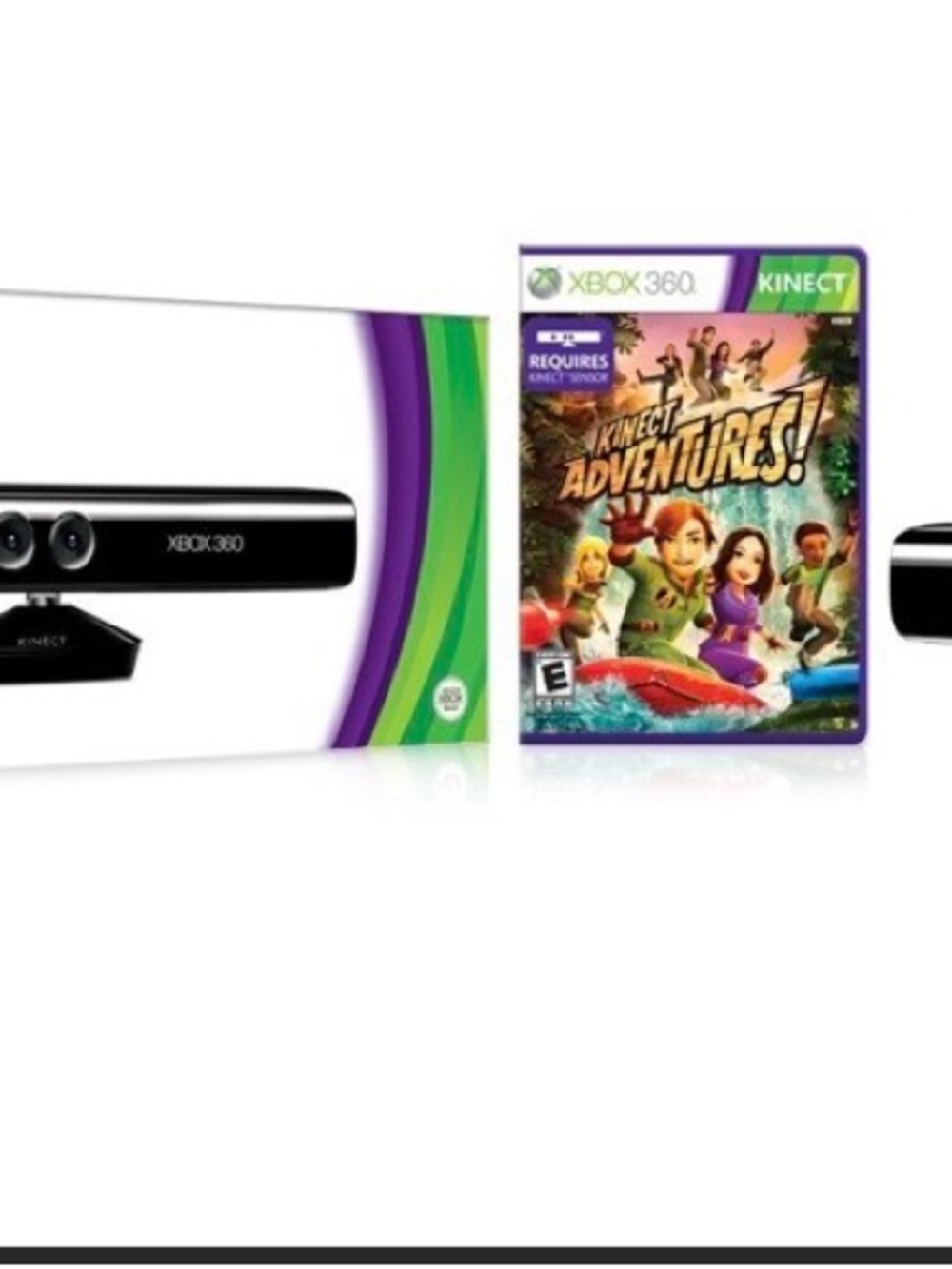 Microsoft Xbox 360 Kinect Sensor with Kinect Adventures! - Black